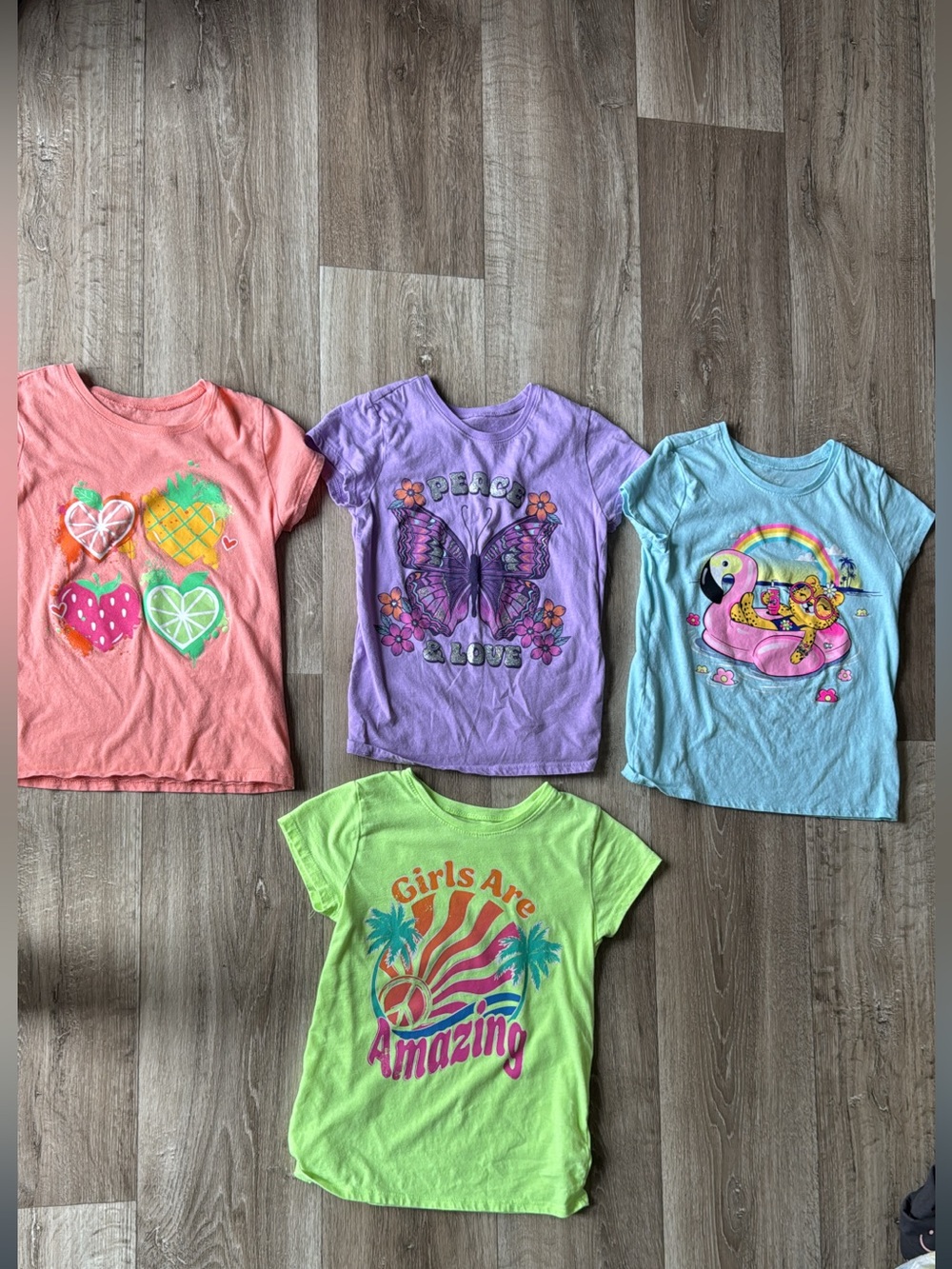 The Children's Place Neon Green "Girls Are Amazing" Graphic Tee